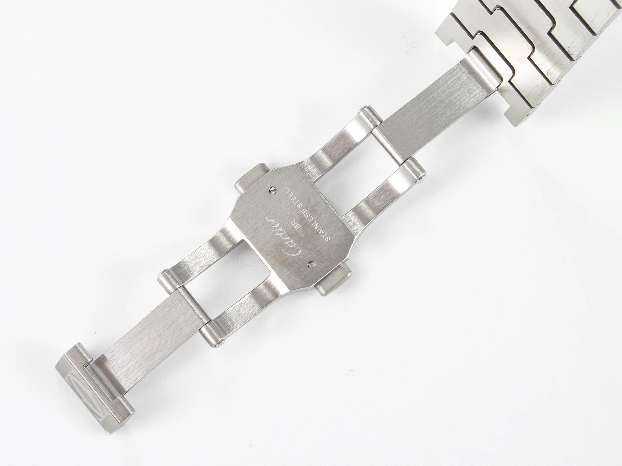 Santos de Cartier 40mm 2018 BVF 1:1 Best Edition YG Bezel White Dial on SS SmartLinks Bracelet MIYOTA 9015