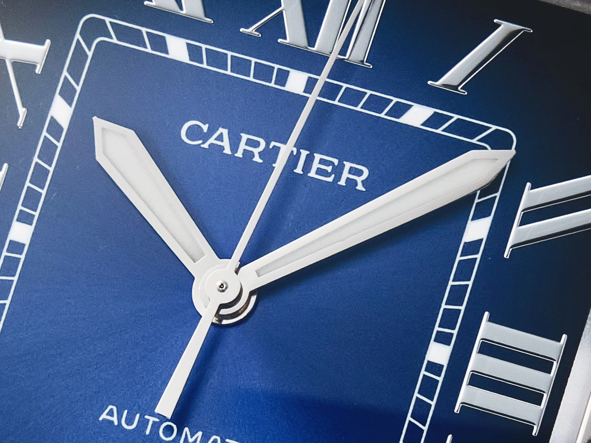 Santos de Cartier 40mm SS 2018 BVF 1:1 Best Edition Blue Dial on SS SmartLinks Bracelet MIYOTA 9015 V2