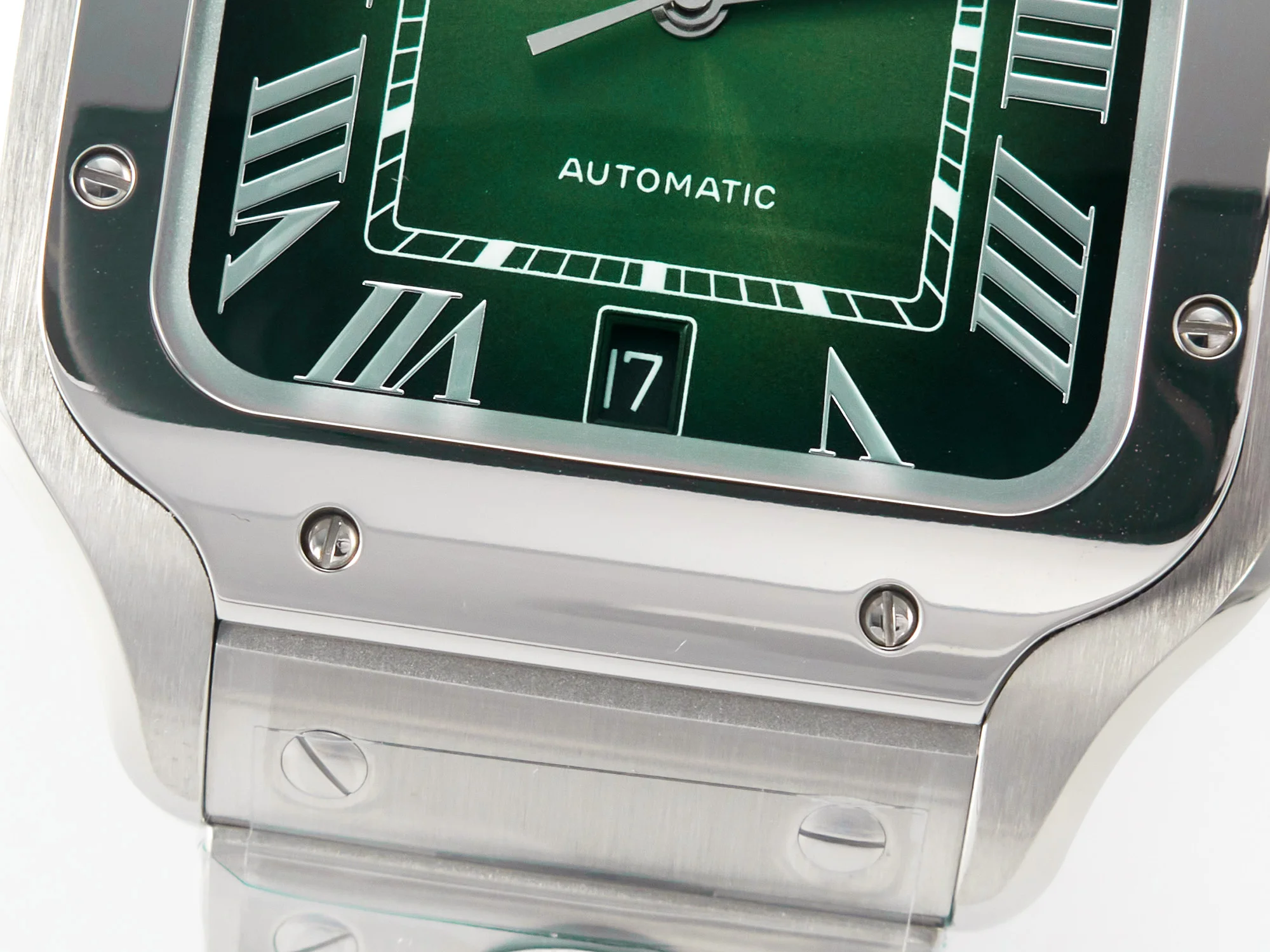 Santos de Cartier 40mm SS 2018 BVF 1:1 Best Edition Green Dial on SS SmartLinks Bracelet MIYOTA 9015 V2