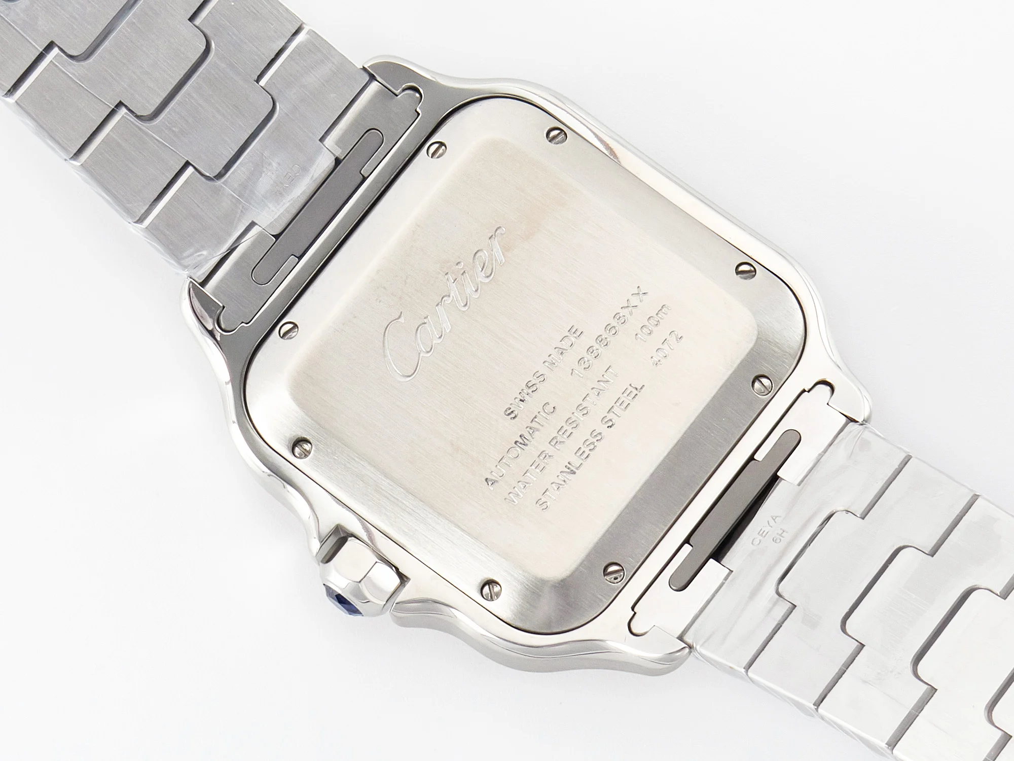 Santos de Cartier 40mm SS BVF 1:1 Best Edition White Dial on SS Bracelet MIYOTA 9015