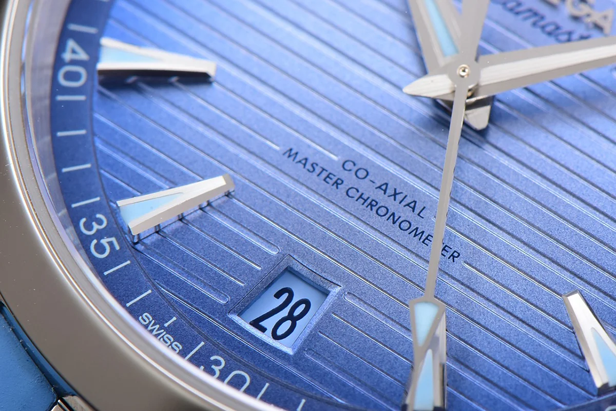 Seamaster Aqua Terra 150m Co-Axial Master Chronometer 41mm Light Blue Dial on Rubber Strap