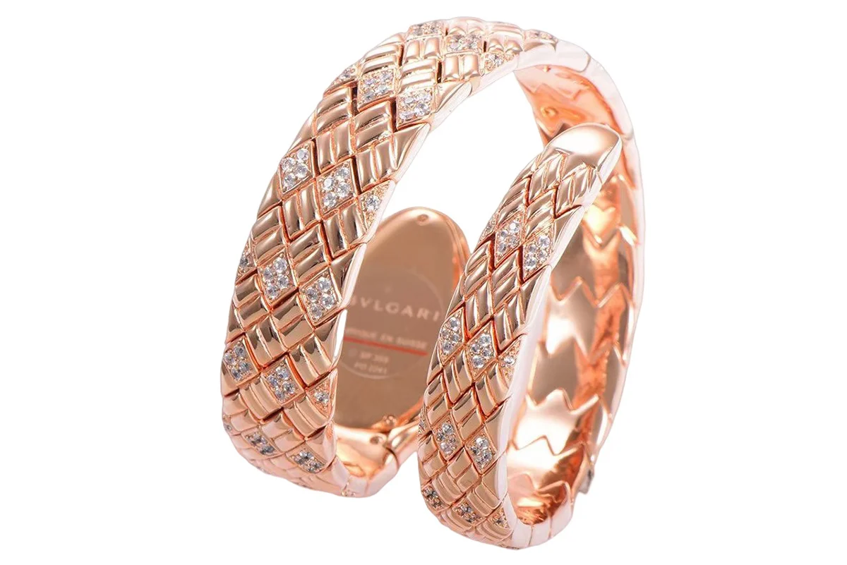 Serpenti Seduttori Watch White Dial in Rose Gold with Diamonds