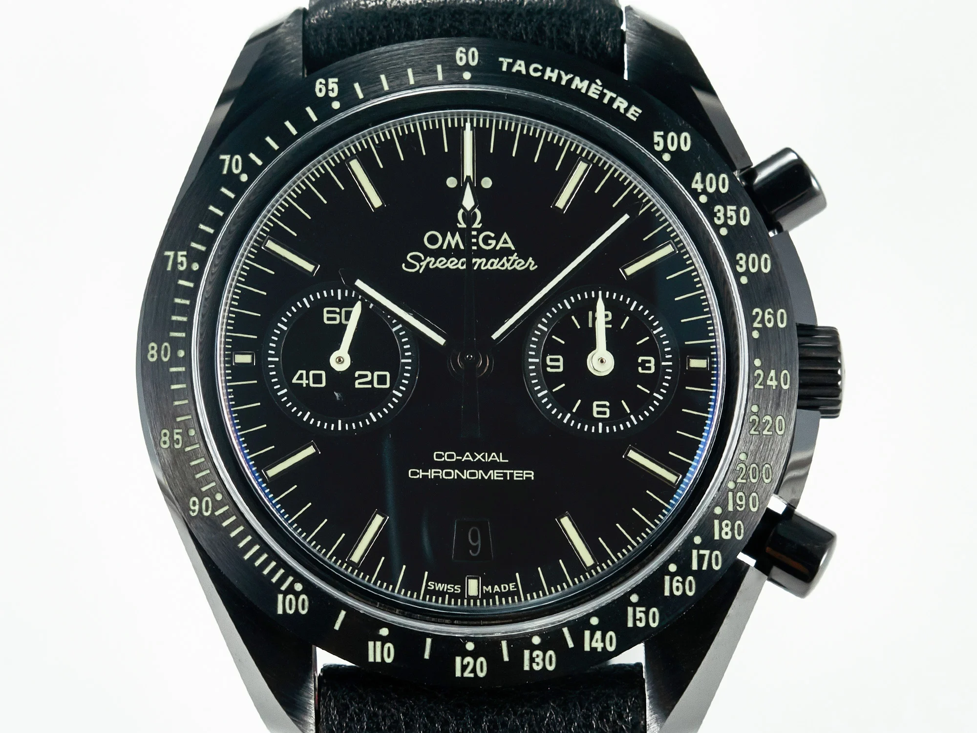 Speedmaster “Dark Side of The Moon” Real Ceramic N1F 1:1 Best Edition on Leather Strap A9900