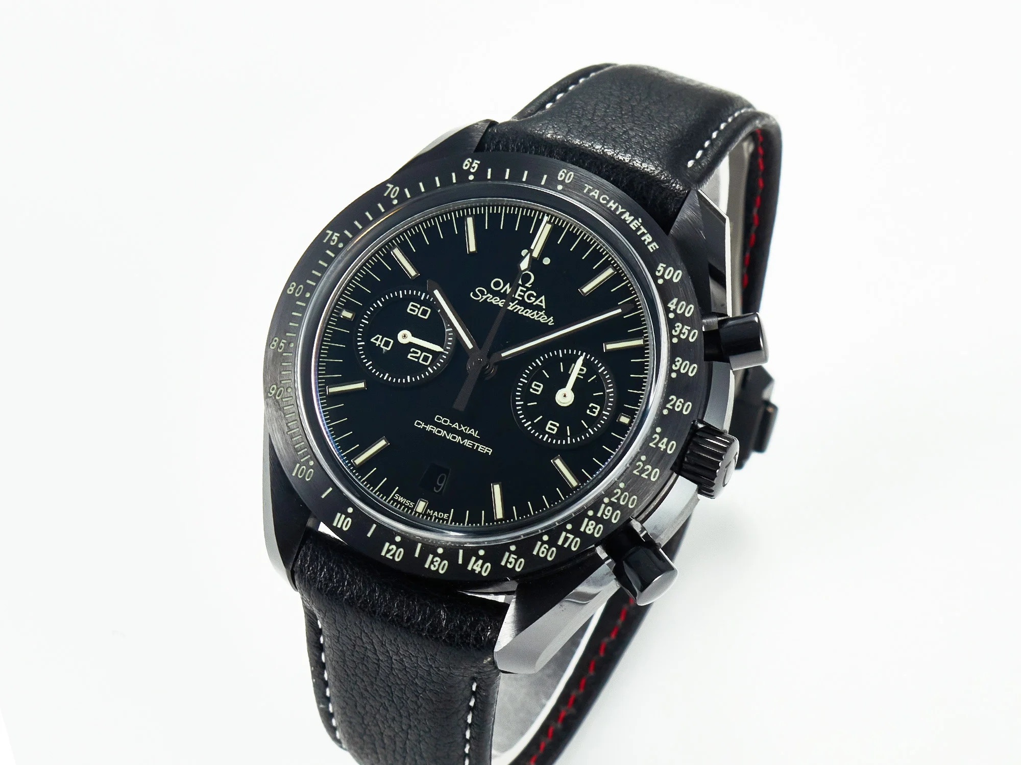 Speedmaster “Dark Side of The Moon” Real Ceramic N1F 1:1 Best Edition on Leather Strap A9900