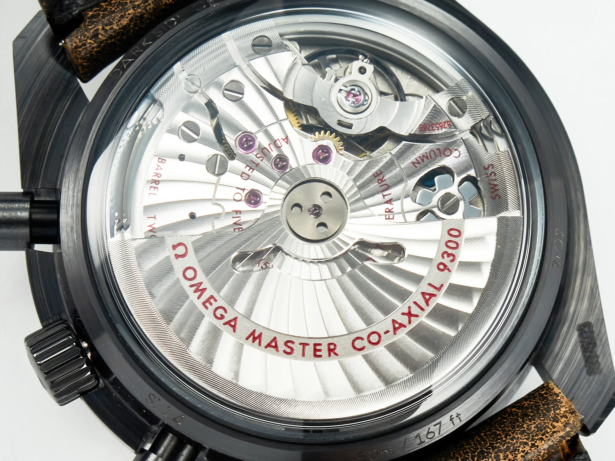 Speedmaster “Dark Side of The Moon” Real Ceramic N1F 1:1 Best Edition Vintage Black on Brown Leather Strap A9300