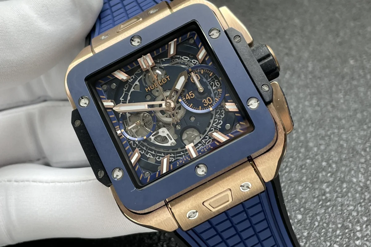 Square Bang Unico Gold Blue Ceramic