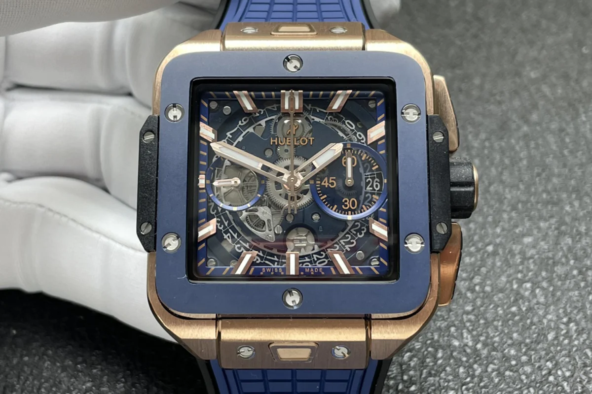 Square Bang Unico Gold Blue Ceramic