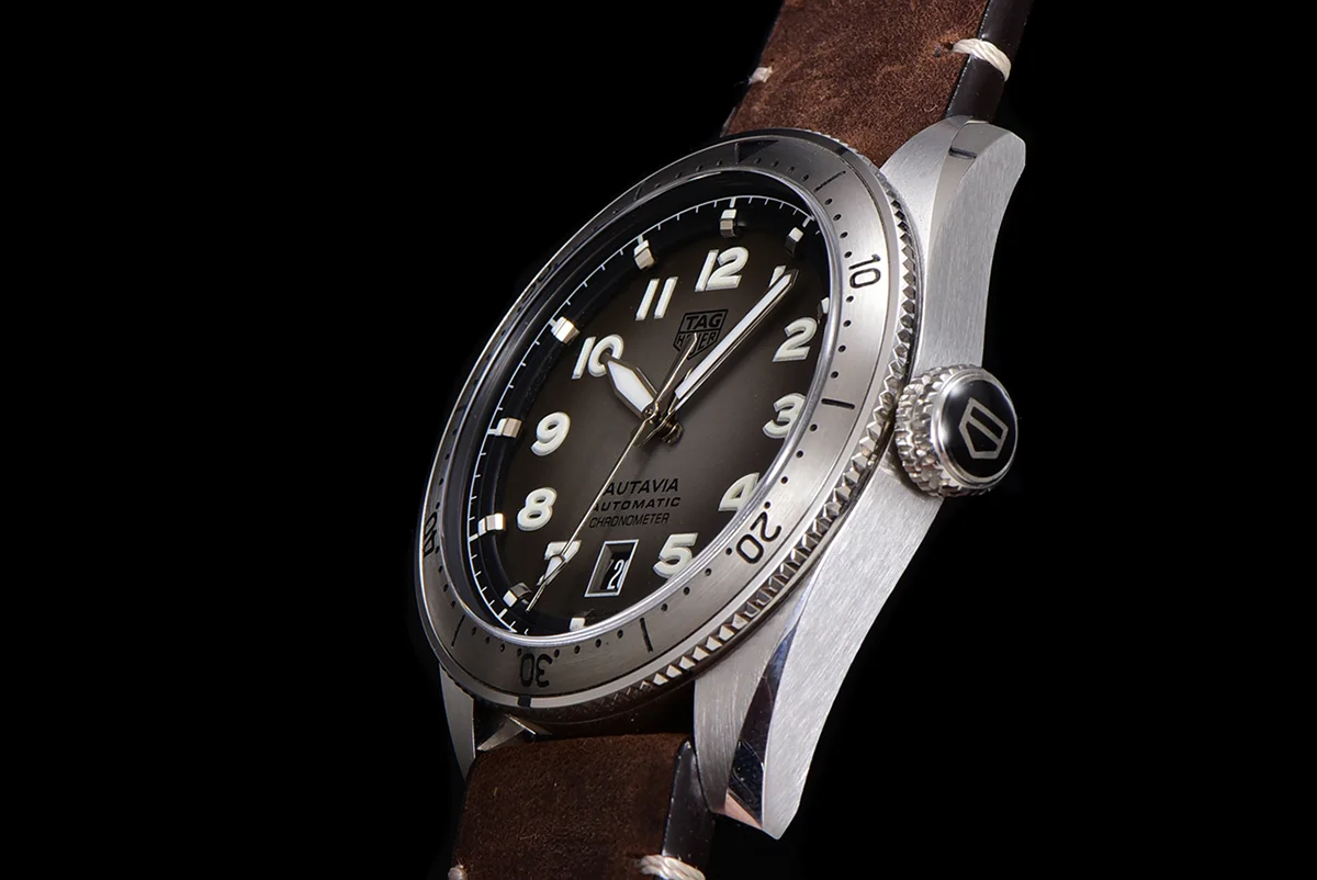 Tag Heuer Autavia Caliber 5 Grey Dial on Leather Strap