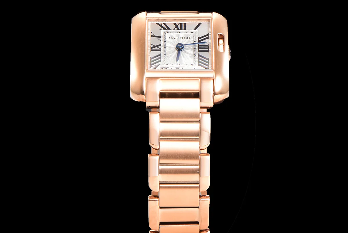 Tank Anglaise 30.2mm White Dial in Rose Gold