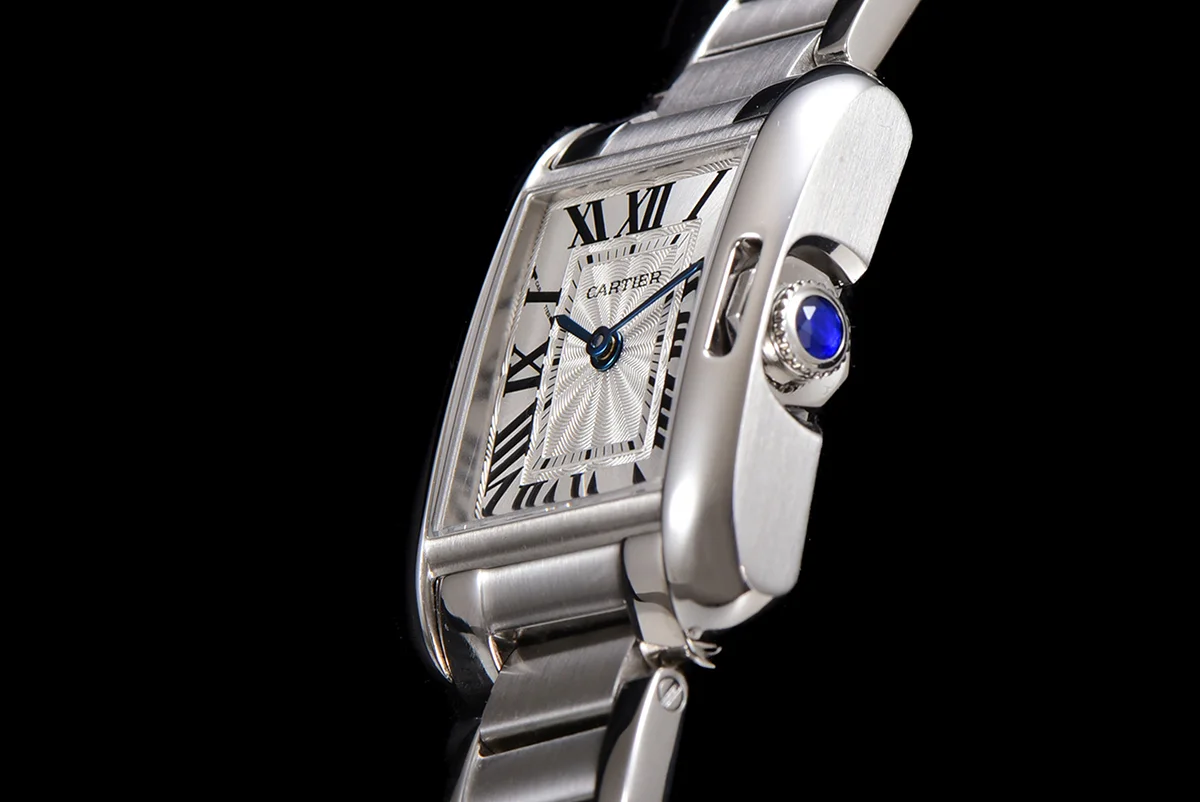 Tank Anglaise 30.2mm White Dial in Steel