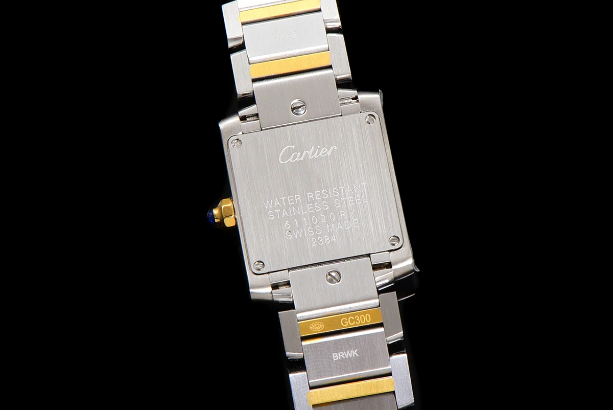 Tank Francaise Watch Small with Diamond Marker Steel/Yellow Gold