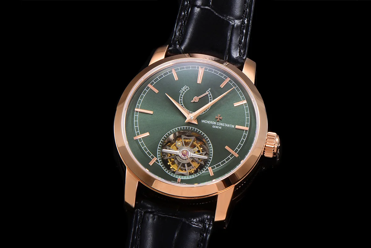 Traditionelle 14-Day Tourbillon Green Dial in Rose Gold