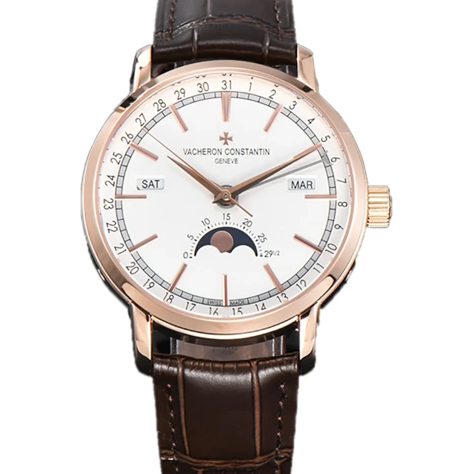 Traditionelle Complete Calendar White Dial in Pink Gold Ref. 4010T/000R-B344