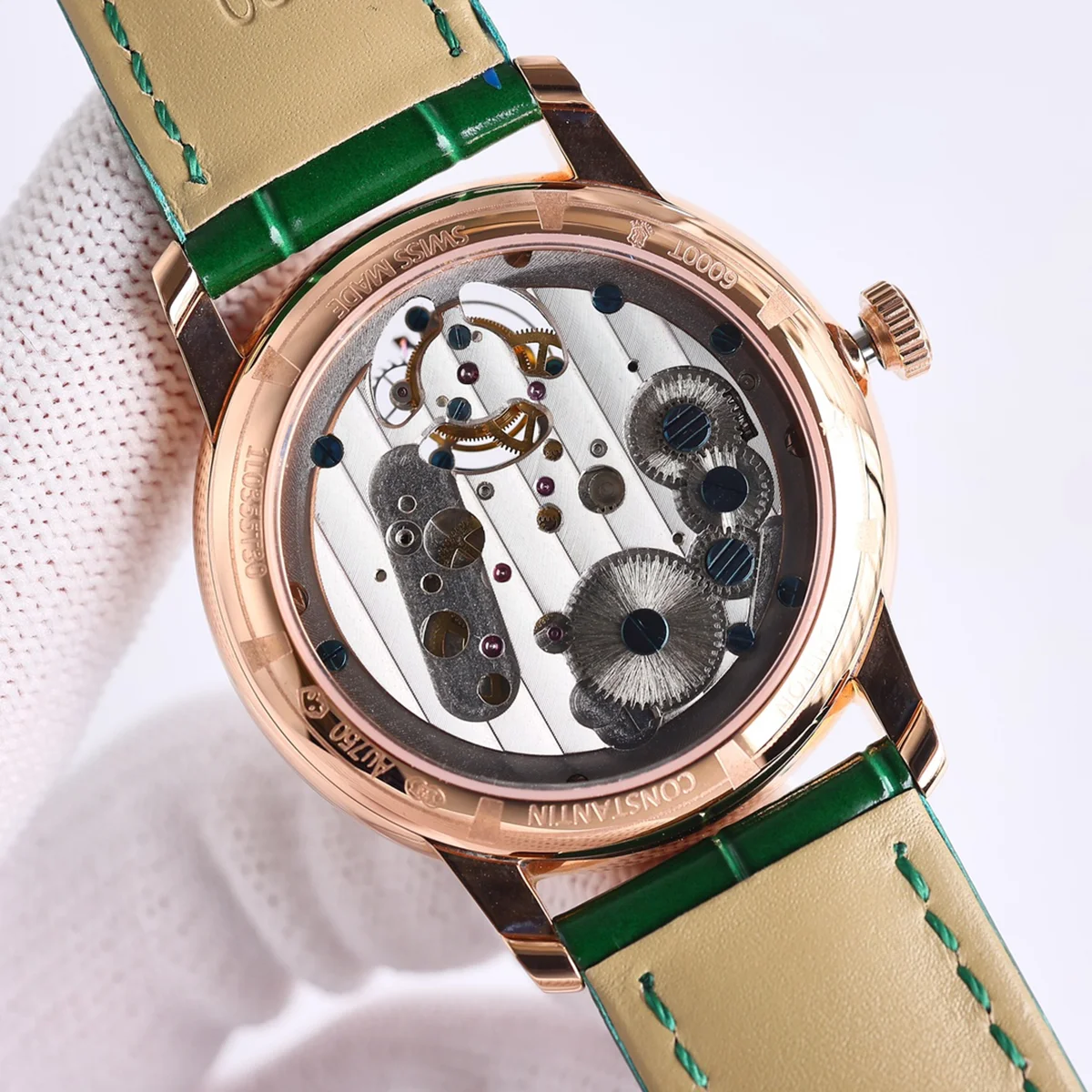 Traditionelle Tourbillon Green Dial in Rose Gold