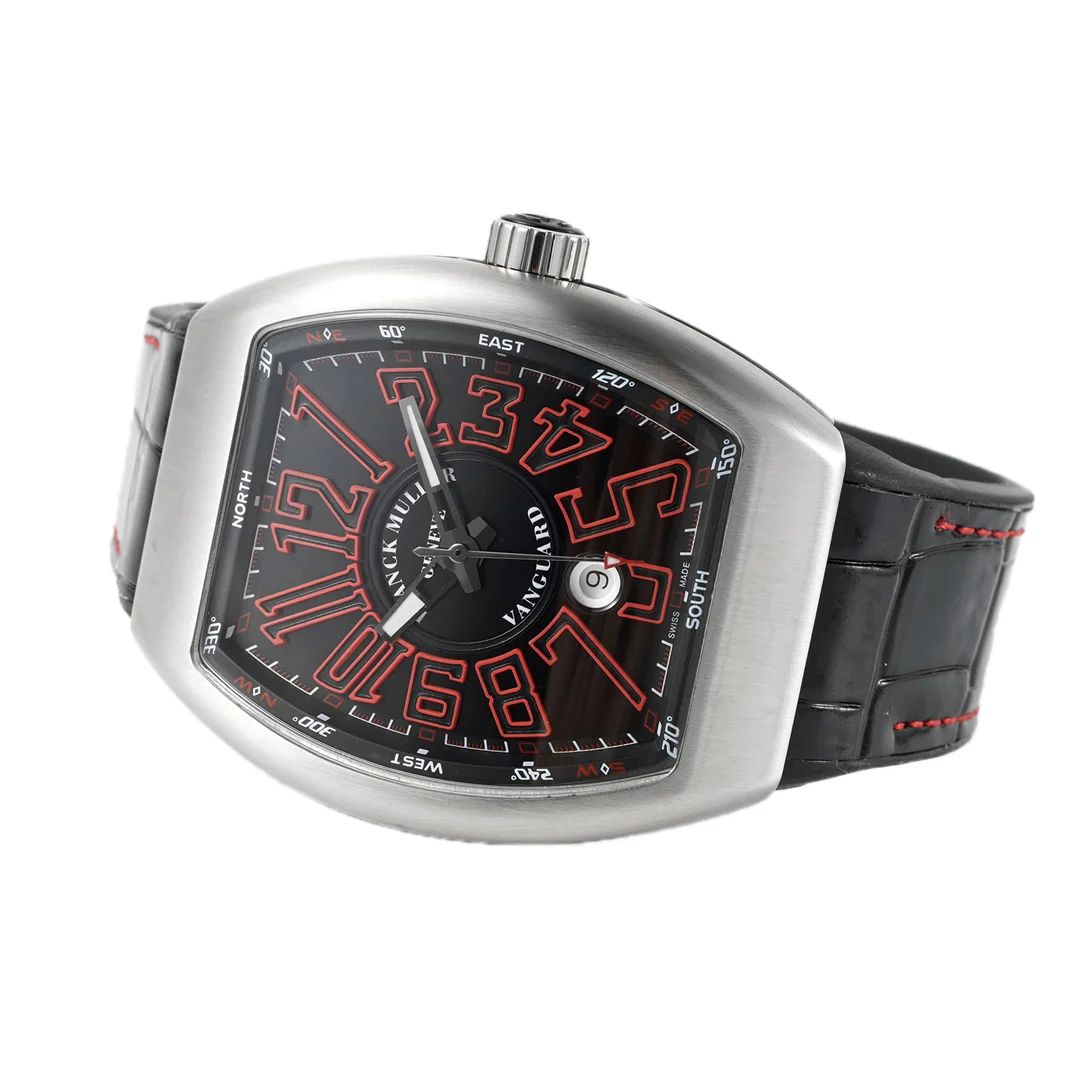 Vanguard Black Dial with Red Markers V 45