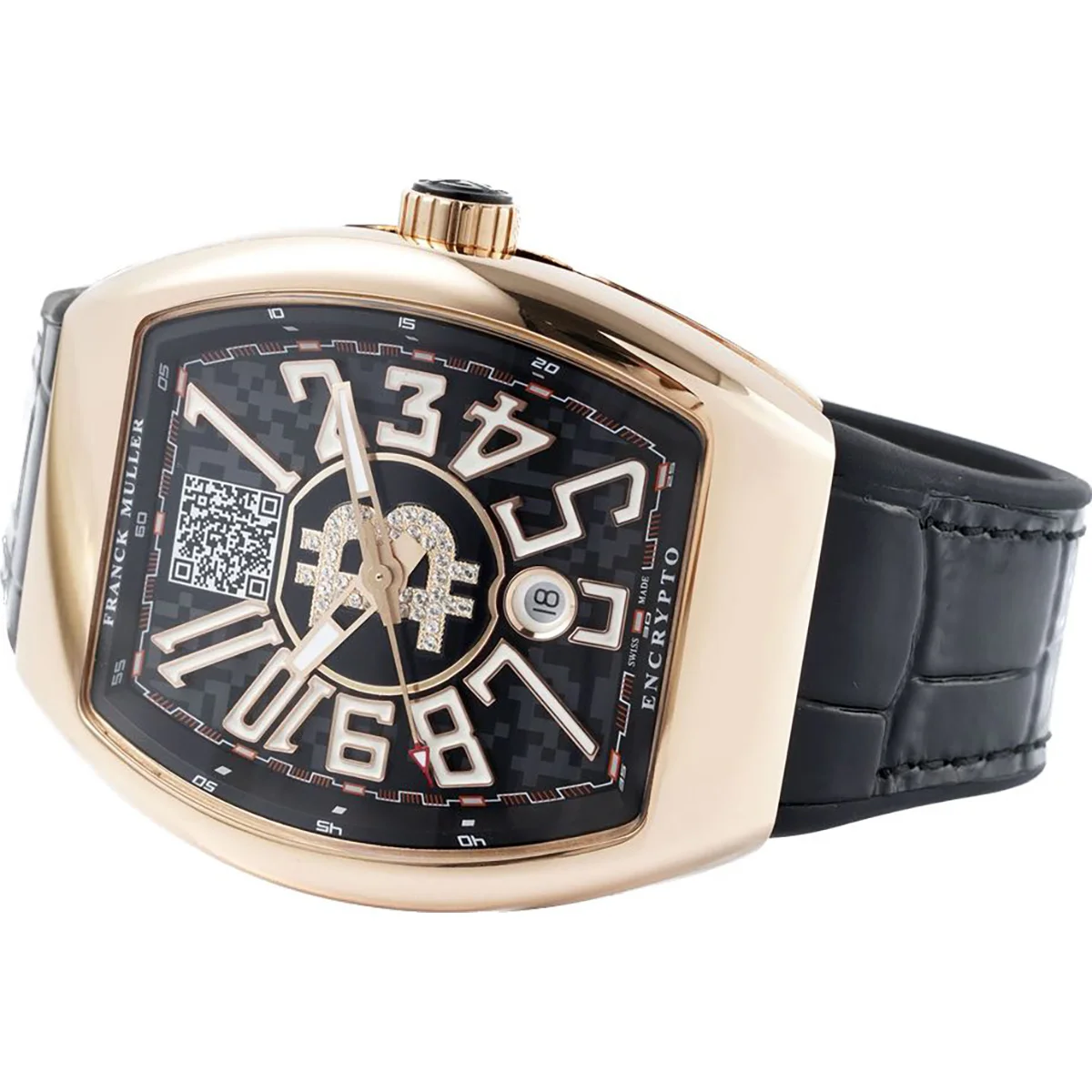 Vanguard Encrypto Black Dial in Rose Gold V 45 SC DT BTC BCD 5N (NR)