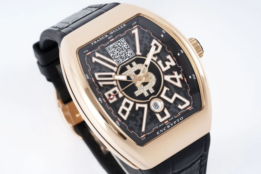 Vanguard Encrypto Black Dial in Rose Gold V 45 SC DT BTC BCD 5N (NR)