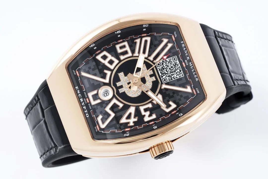 Vanguard Encrypto Black Dial in Rose Gold V 45 SC DT BTC BCD 5N (NR)