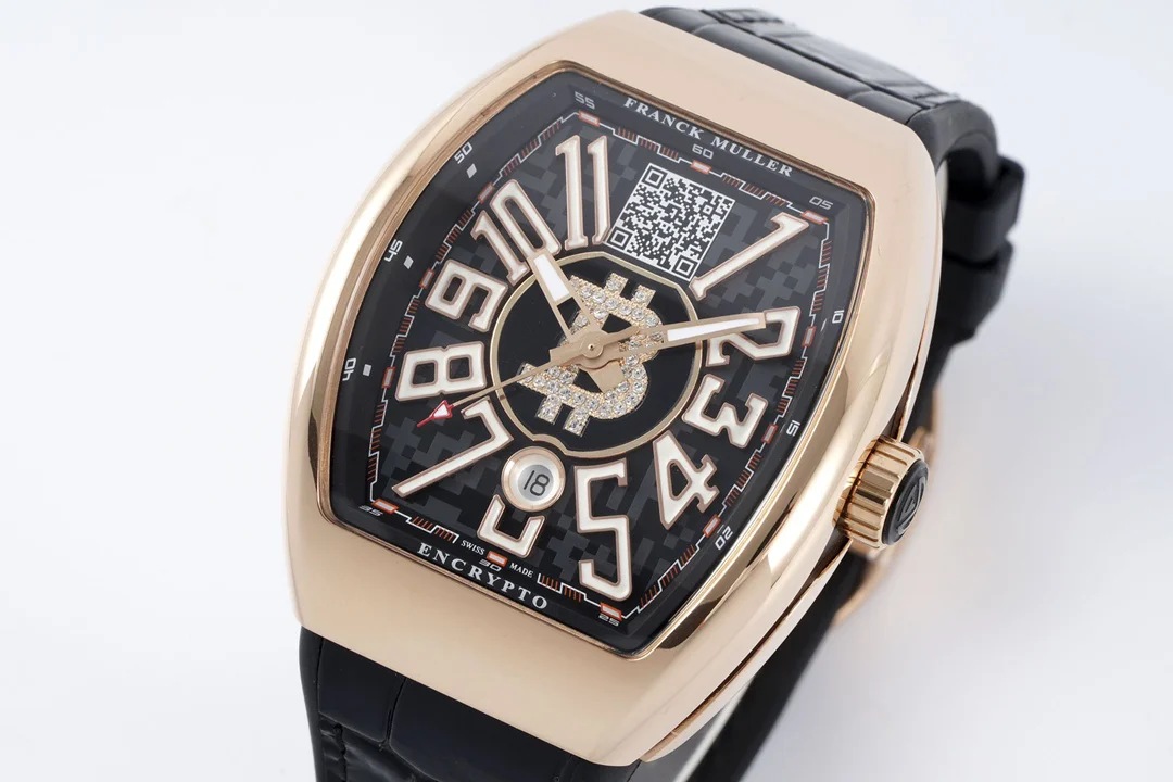 Vanguard Encrypto Black Dial in Rose Gold V 45 SC DT BTC BCD 5N (NR)