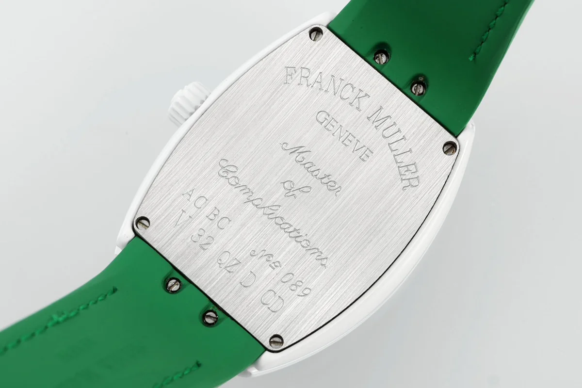 Vanguard Moonphase V32 Green Dial in Ceramic on Green Strap