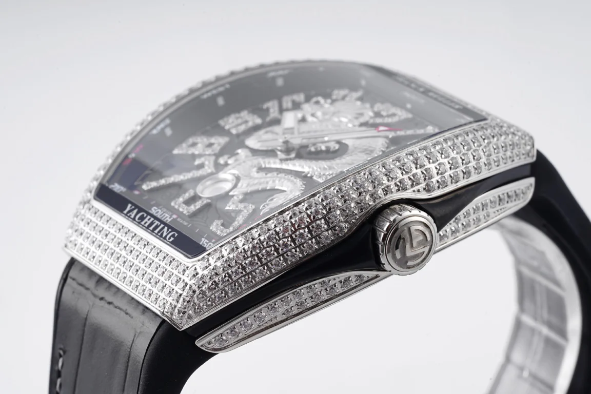 Vanguard Yachting Dragon V45YT Black Dial with Diamond Bezel
