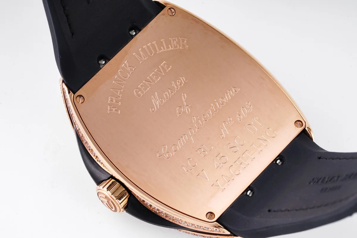 Vanguard Yachting Dragon V45YT Black Dial with Diamond Bezel in Rose Gold