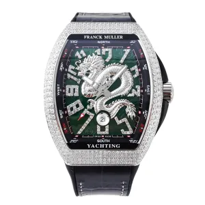 Vanguard Yachting Dragon V45YT Green Dial with Diamond Bezel