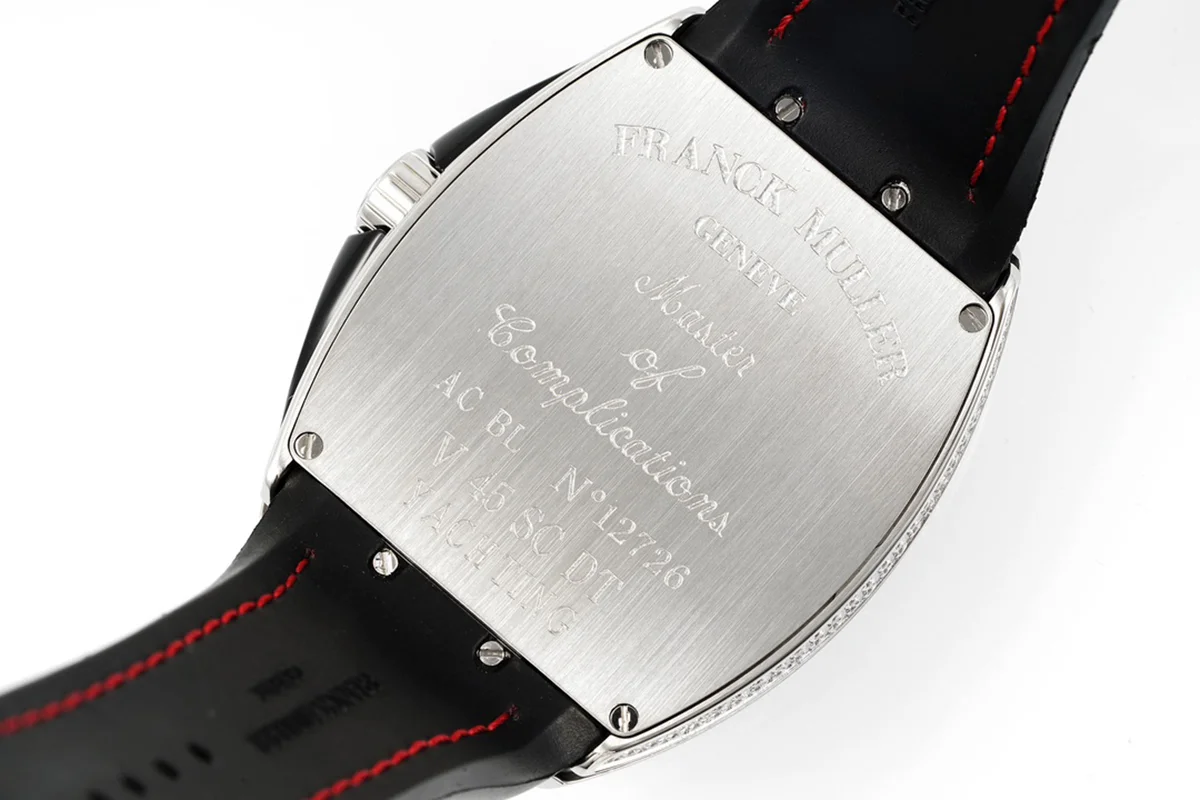 Vanguard Yachting Dragon V45YT Red Dial with Diamond Bezel on Red Leather Strap
