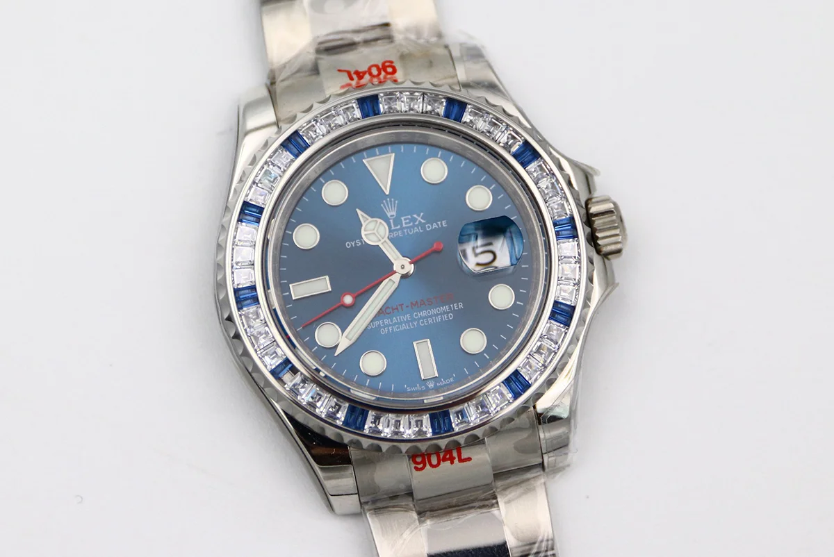 Yacht-Master 116622 BLSO Blue Dial with Blue and White Diamond Bezel