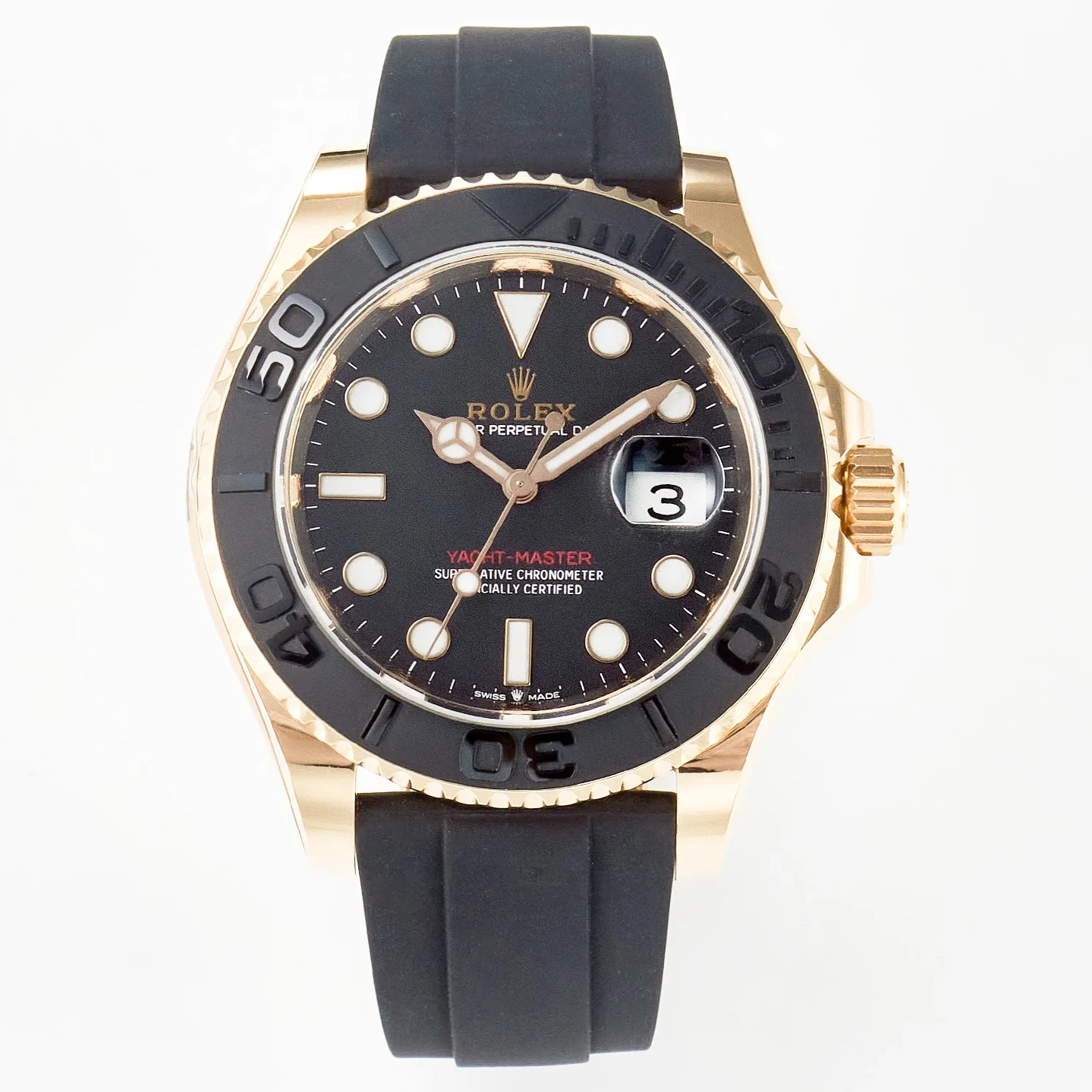 Yacht-Master 126655 ARF RG/Tungsten1:1 Best Edition on Oysterflex Rubber Strap VR3235(Gain Weight )